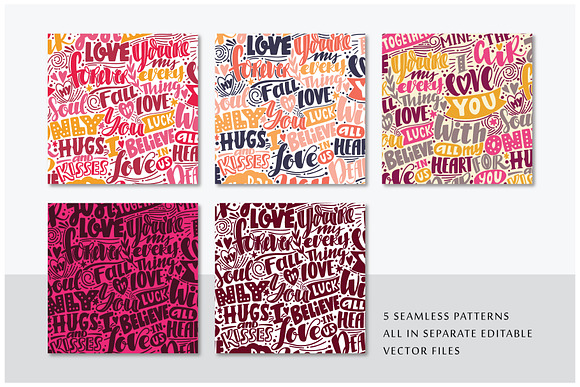 LOVE lettering pattern in Patterns - product preview 1
