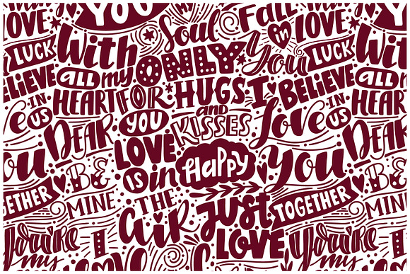 LOVE lettering pattern in Patterns - product preview 5
