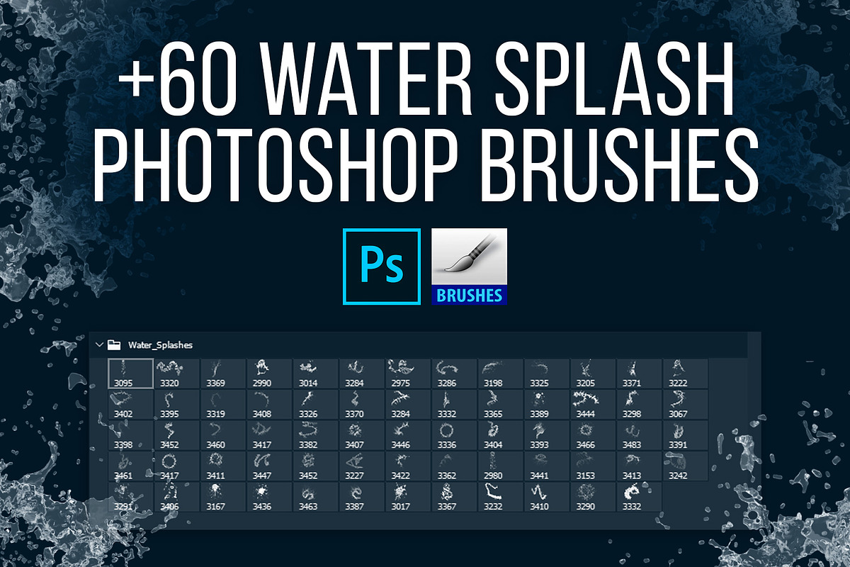 Water Splash PS Brushes & PNGs in Add-Ons - product preview 8