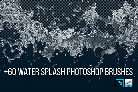 Water Splash PS Brushes & PNGs in Add-Ons - product preview 1
