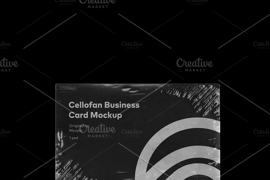 Business Card Plastic Wrap Mockup in Business Card Templates - product preview 8