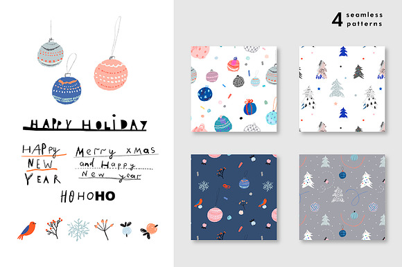 Christmas decorative set in Illustrations - product preview 3