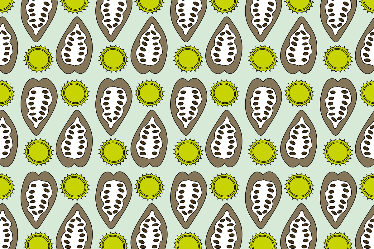 Cacao Bean Seamless Pattern2 in Patterns - product preview 8