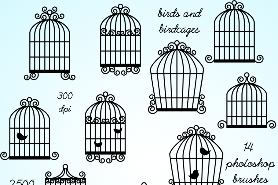 Birdcages Photoshop Brushes in Photoshop Brushes - product preview 8