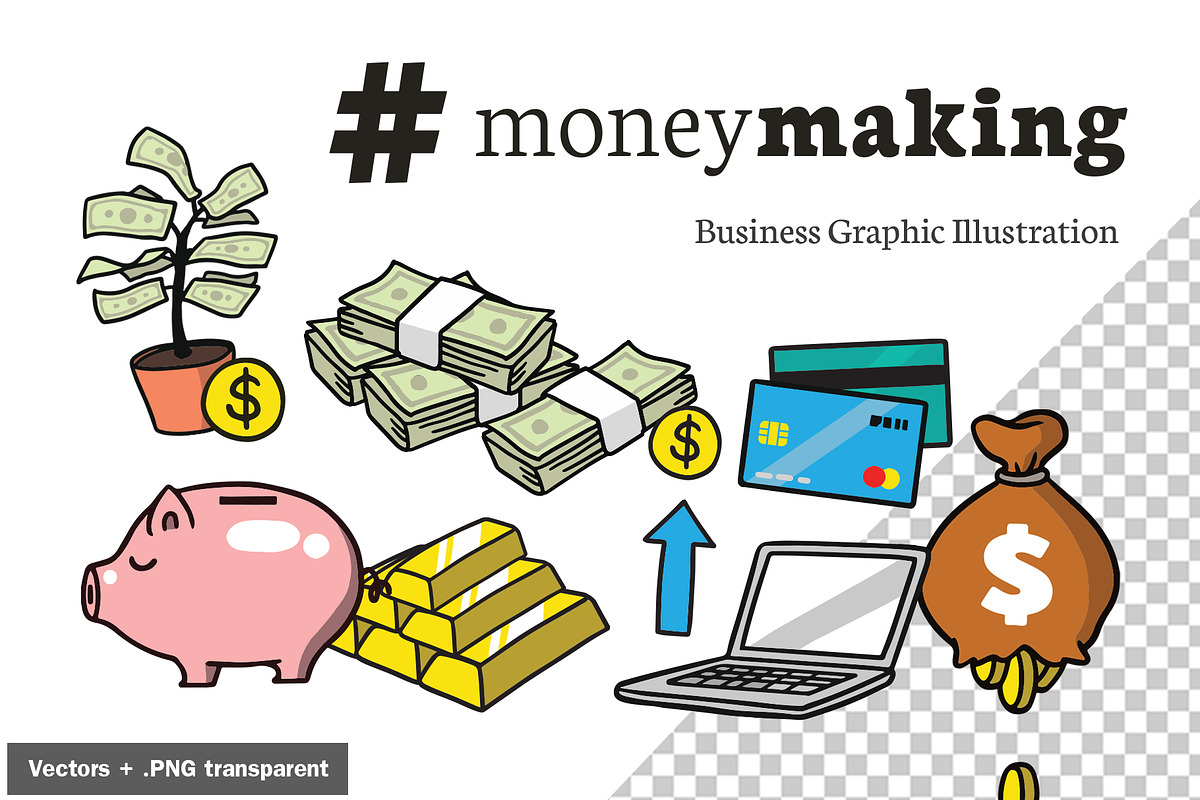 Money Making - Financial Vectors in Illustrations - product preview 8
