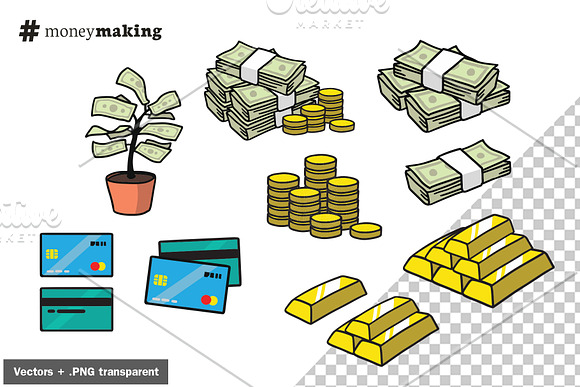 Money Making - Financial Vectors in Illustrations - product preview 1