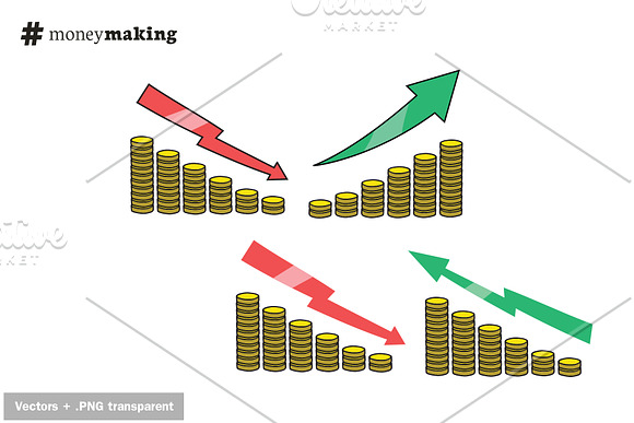 Money Making - Financial Vectors in Illustrations - product preview 3