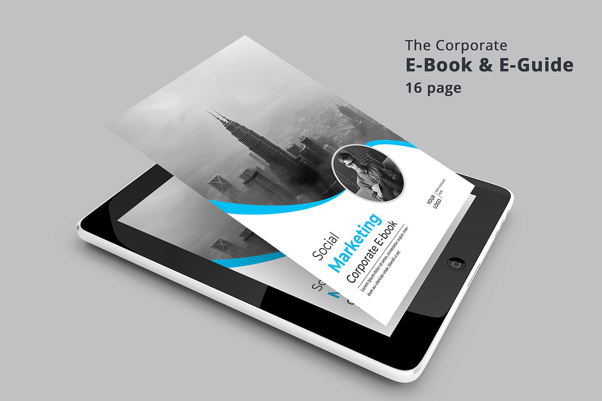 Social Marketing E-Book in Brochure Templates - product preview 8