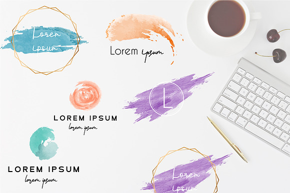 Watercolor Logo Creator Pack in Logo Templates - product preview 1