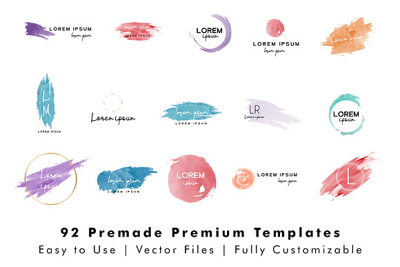 Watercolor Logo Creator Pack in Logo Templates - product preview 12