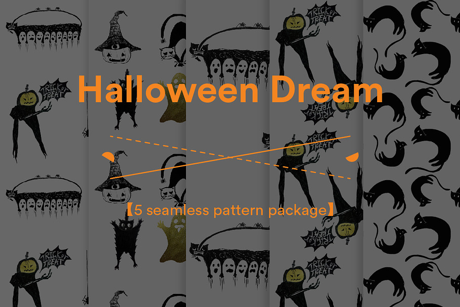 Halloween Dream(5 seamless patterns) in Patterns - product preview 8