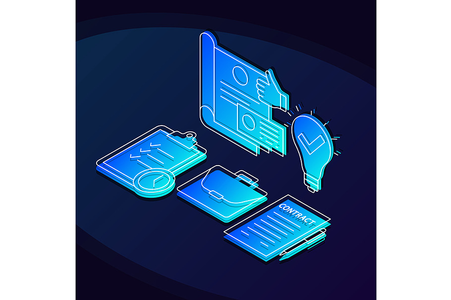 Business idea isometric illustration in Illustrations - product preview 8