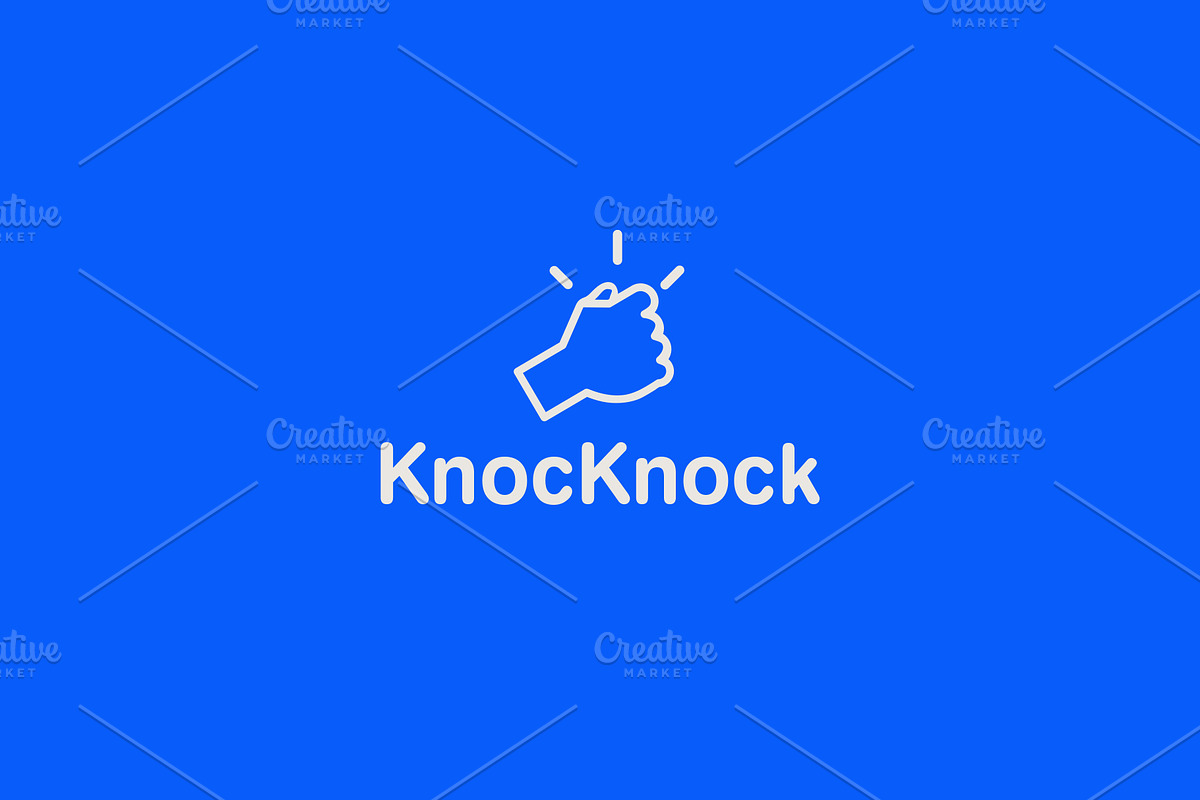 Knocknock hand logo template in Logo Templates - product preview 8