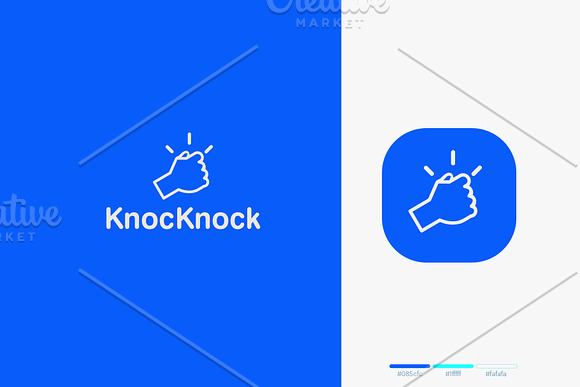 Knocknock hand logo template in Logo Templates - product preview 1