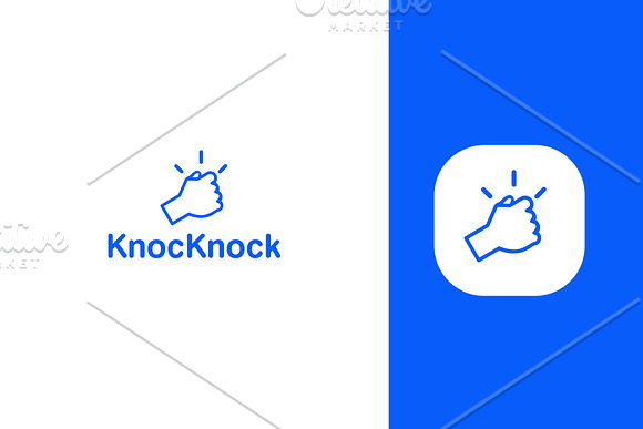 Knocknock hand logo template in Logo Templates - product preview 2