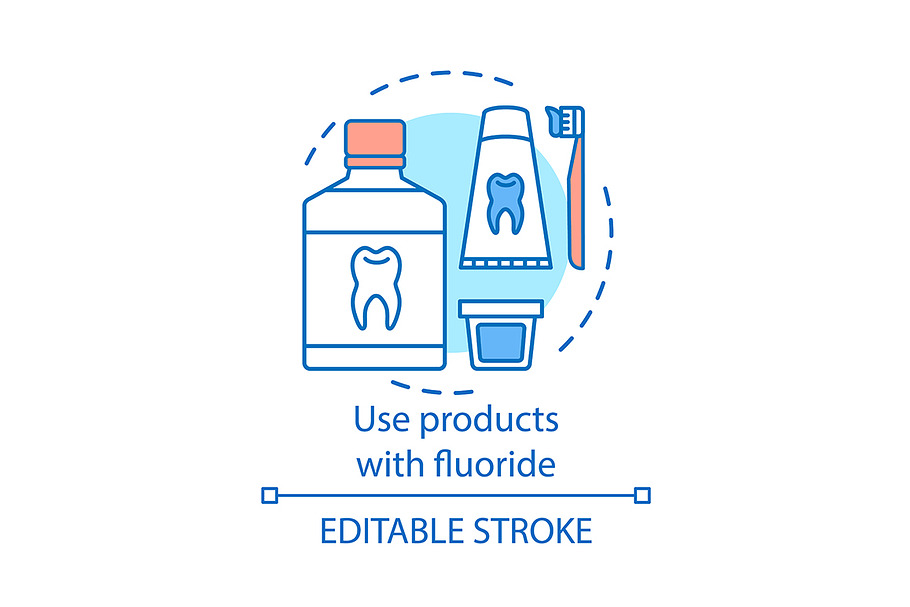 Use products with fluoride icon