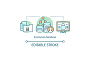 Customer database concept icon
