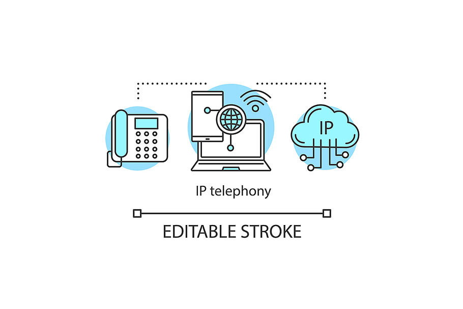 IP telephony concept icon