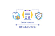 Dental insurance concept icon