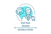 Visit your dentist concept icon