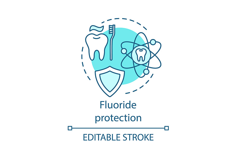 Fluoride protection concept icon in Icons - product preview 8