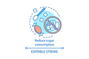 Reduce sugar consumption icon