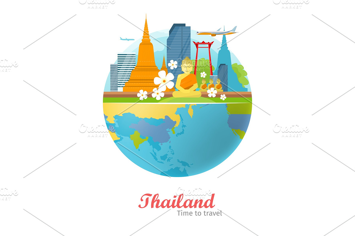 Thailand Travel Poster in Illustrations - product preview 8