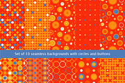 Set of 10 seamless backgrounds