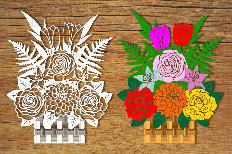 Floral Decoration (4) SVG Cut Files.