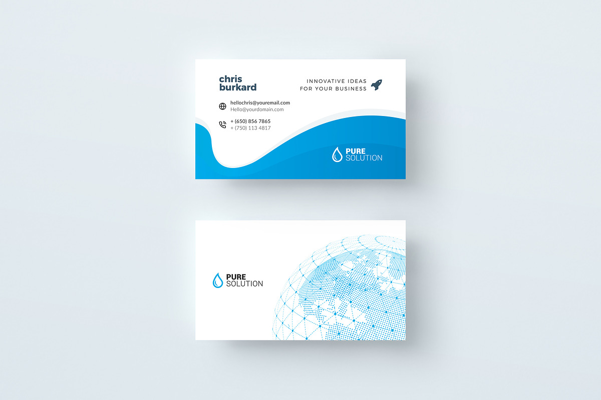 Corporate Business Card Template in Business Card Templates - product preview 8