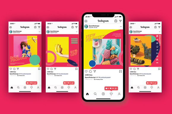 Lookbook Pastel Instagram Template in Instagram Templates - product preview 3