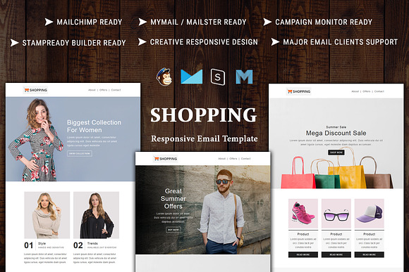 Shopping - Responsive Email template in Mailchimp Templates - product preview 1