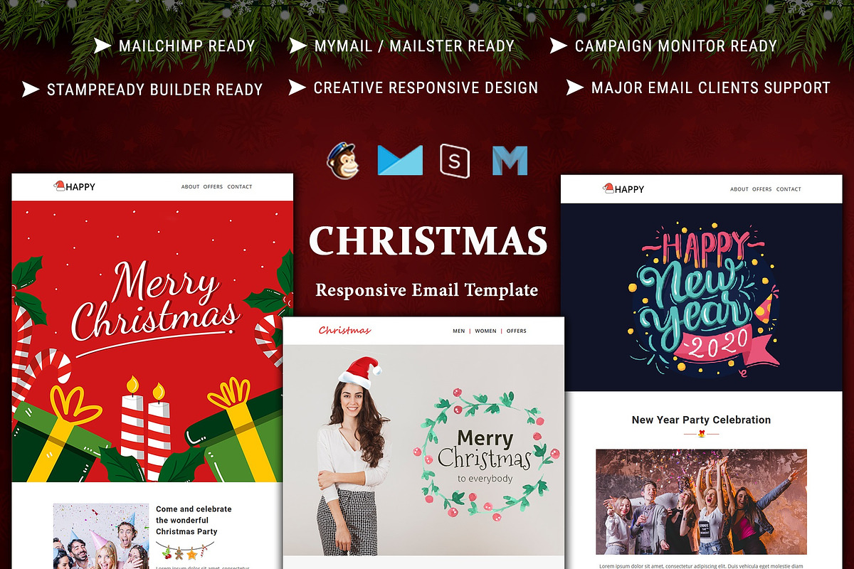 Christmas Responsive Email Template in Mailchimp Templates - product preview 8
