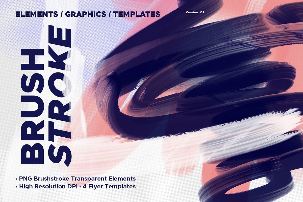 Brushstroke Graphic Element Template in Objects - product preview 8