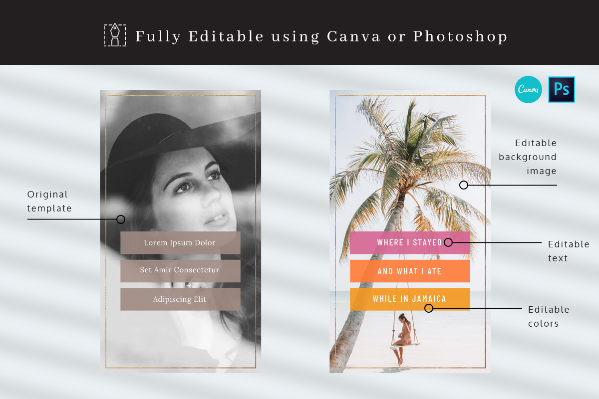 Instagram Story Canva Bundle | Vol 1 in Instagram Templates - product preview 8