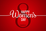 8 march banner. Womens day.