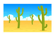 Desert Cartoon Landscape