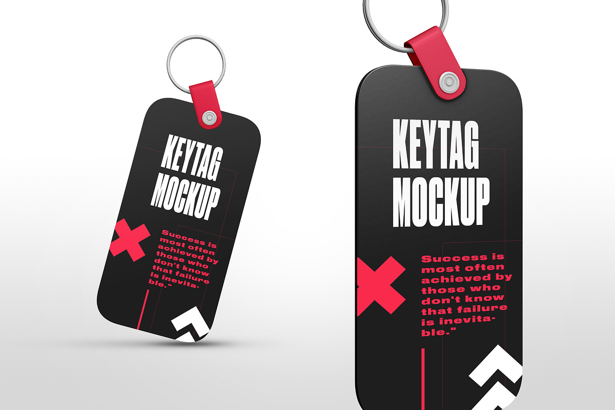 Rectangle Key Tag Mockups in Product Mockups - product preview 8