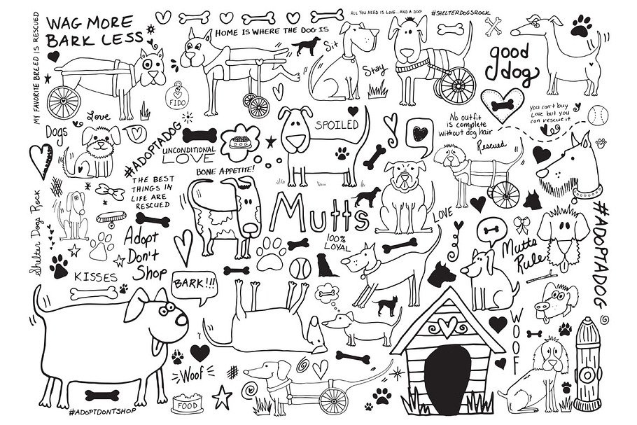 Doodle Dogs in Illustrations - product preview 8