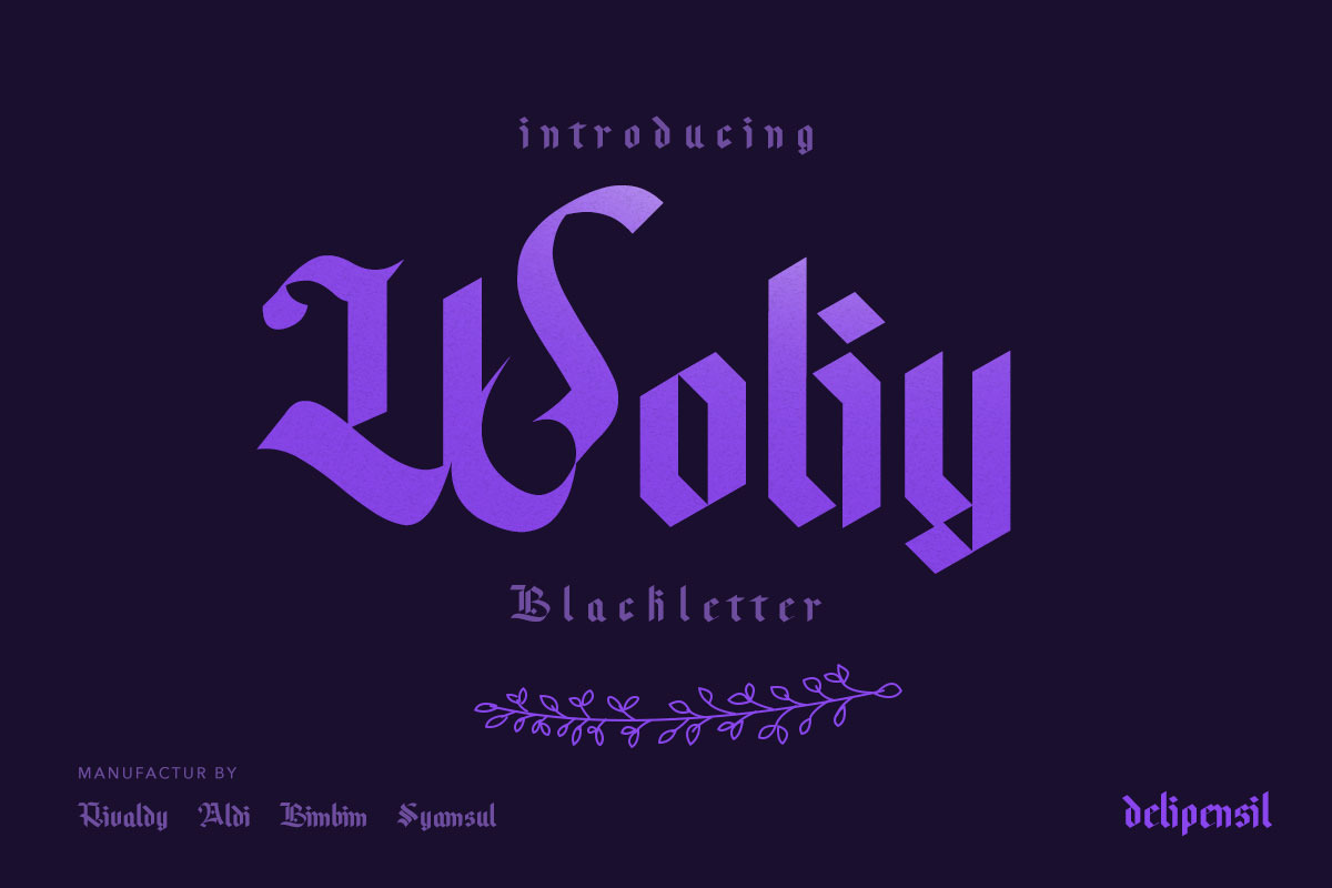 Woliy Medium Font in Blackletter Fonts - product preview 8
