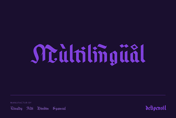 Woliy Medium Font in Blackletter Fonts - product preview 7
