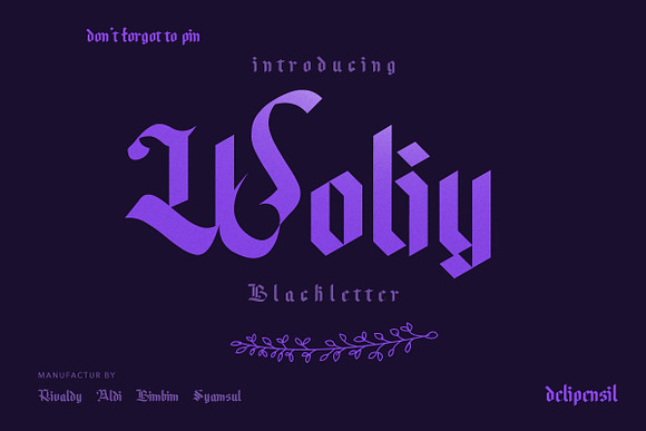 Woliy Medium Font in Blackletter Fonts - product preview 9