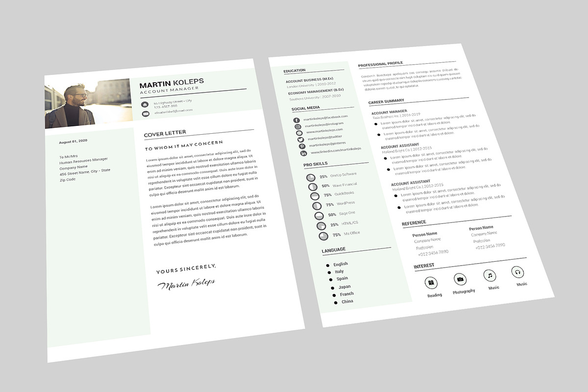 Martin Account Resume Designer in Resume Templates - product preview 8