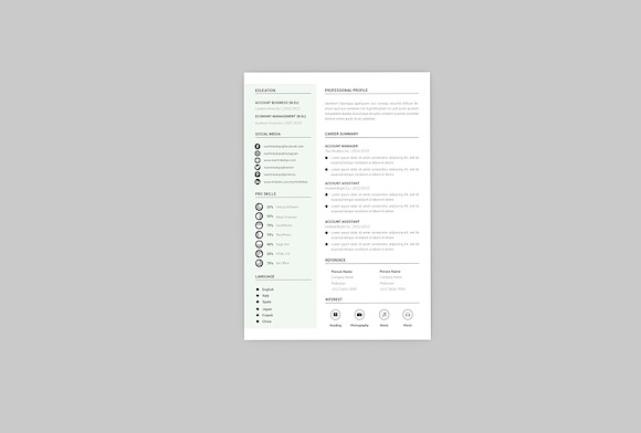 Martin Account Resume Designer in Resume Templates - product preview 2