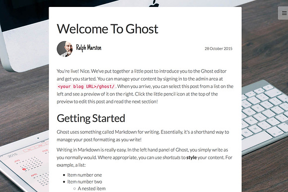 Hand-Crafted Ghost Theme for Authors in Ghost Themes - product preview 2