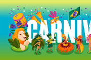 Brazilian dancing carnival concept