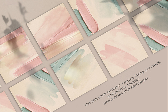 Rose Gold Watercolor Brush Strokes in Textures - product preview 3
