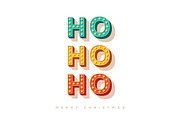 Ho ho ho Christmas typography