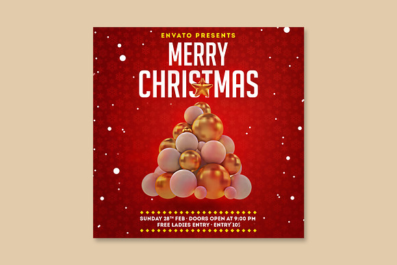 Merry Christmas Instagram Banner in Flyer Templates - product preview 1