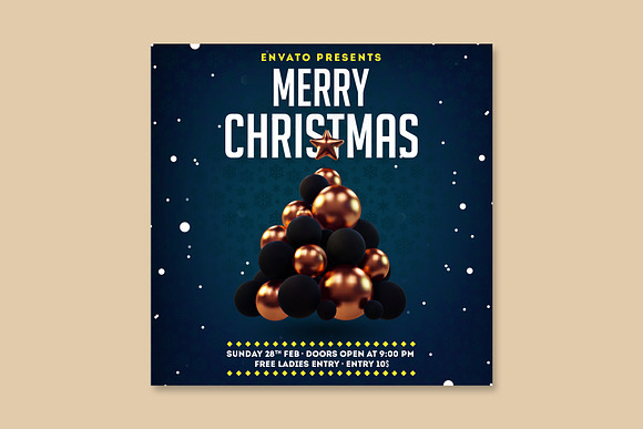 Merry Christmas Instagram Banner in Flyer Templates - product preview 3